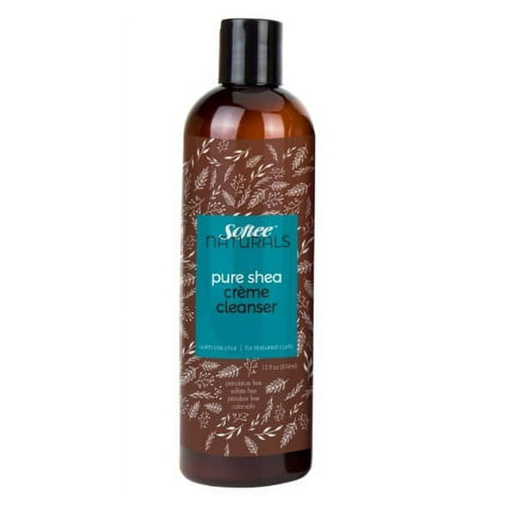Softee Naturals Pure Shea Creme Cleanser Shampoo with Coconut for Textured Curls Sulfate and Paraben Free 12Oz (354ml)
